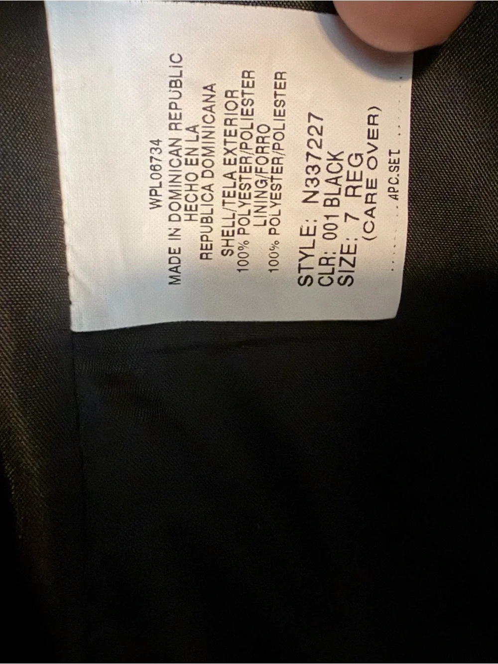 Nautica Boys Black Tuxedo Suit Set Size 7 Satin Trim Formal Wedding